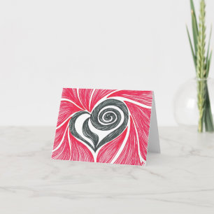 Heart in a swirl feiertagskarte