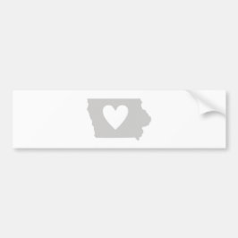 Heart Iowa Staat Silhouette Autoaufkleber