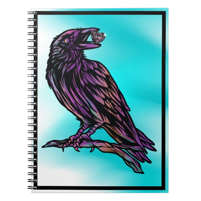 Heart Jewel I Liebe Ravens Notebook Notizblock (Vorderseite)