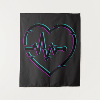 Heart Karo Wall Tapestry Wandteppich