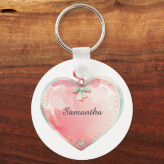 Heart key Chain, Any Name, Girl, Boy Kid Schlüsselanhänger