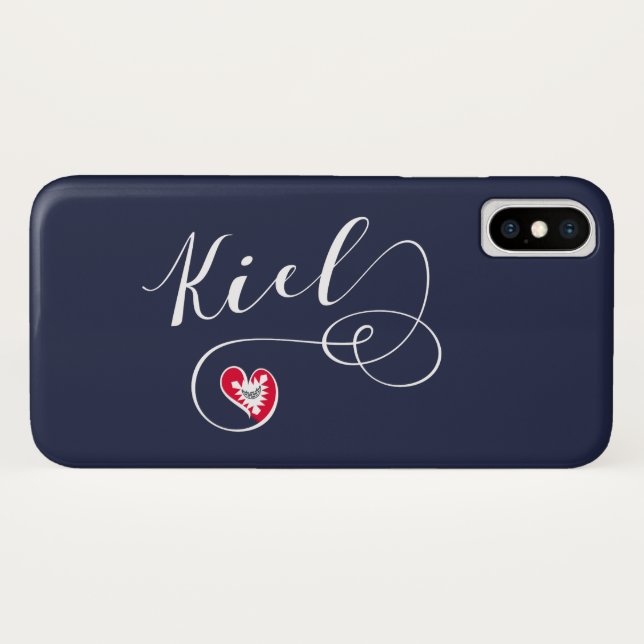 Heart Kiel Handy Case, Deutschland Case-Mate iPhone Hülle (Rückseite (Horizontal))