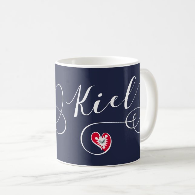 Heart Kiel Tasse, Deutschland Kaffeetasse (VorderseiteRechts)