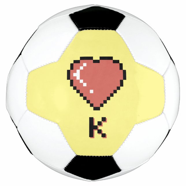 Heart King Black Kontur Fußball (Vorderseite)