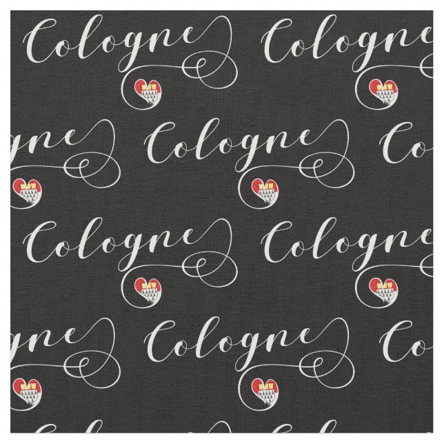 Heart Köln Flag, Köln, Deutschland Stoff (Nahaufnahme)