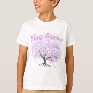 Heart Leaf Lavender Tree Vintag Bird Wedding T-Shirt