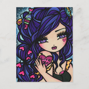 Heart Liebe Potion Meerjungfrau Fairy Fantasy Kuns Postkarte
