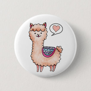 Heart Llama Button