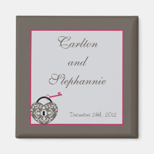 Heart Lock Wedding Magnet Bevorzugung