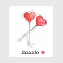 Heart Lollies Aufkleber