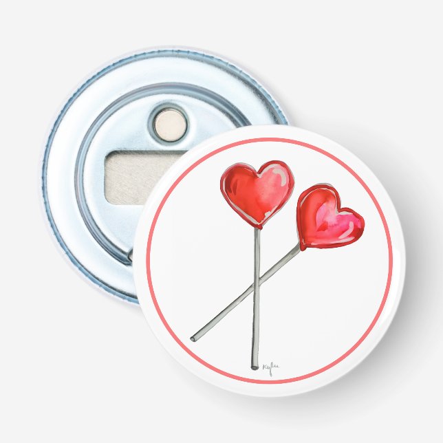 Heart Lollies Flaschenöffner (Vorderseite)