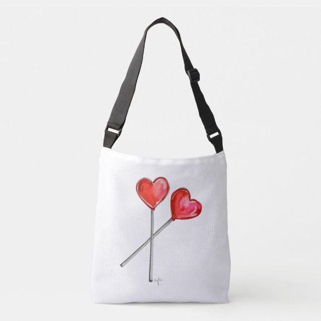 Heart Lollies Tragetaschen Mit Langen Trägern (Vorderseite)
