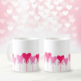 Heart Lollipop Border Coffee Mug Kaffeetasse