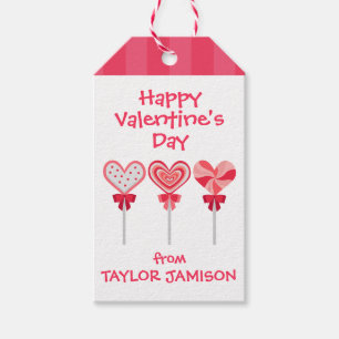 Heart Lollipops Personalisierte Valentindisketten Geschenkanhänger