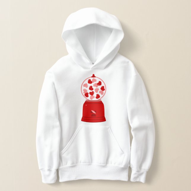 heart love valentine gum machine gumballs hoodie (Ablage )