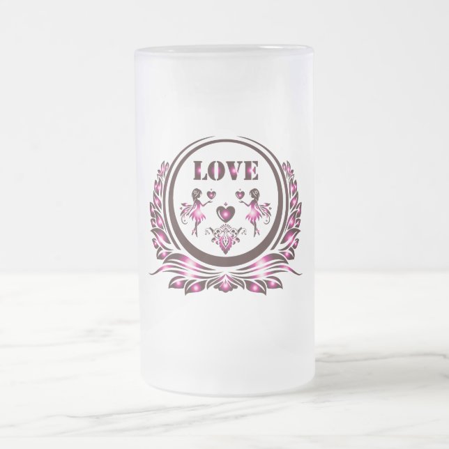 Heart Lover Beer Glass Mattglas Bierglas (Mittel)