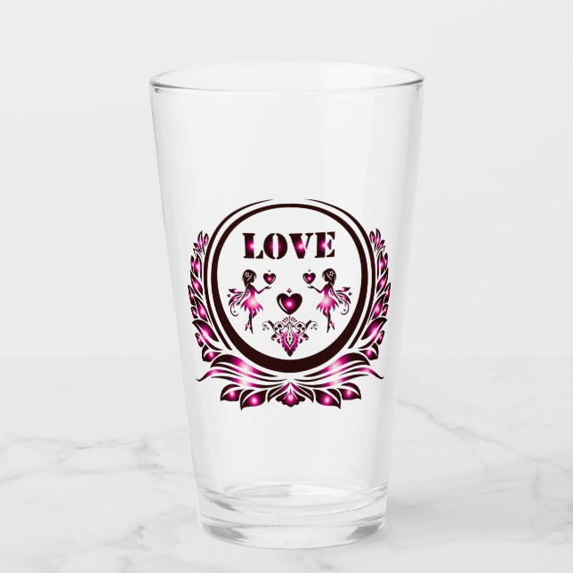 Heart Lover Drinkware Glas (Vorderseite)