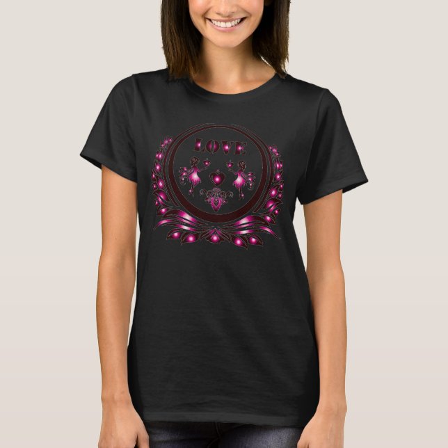 Heart Lover Women Black Shirt (Vorderseite)