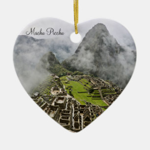Heart Machu Picchu Ornament