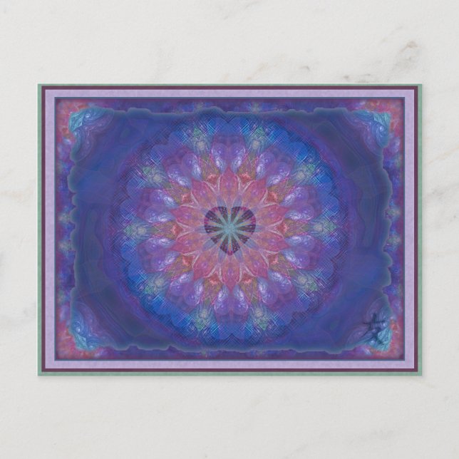 Heart Mandala Postkarte (Vorderseite)