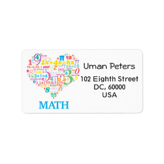 Heart Math Adressaufkleber