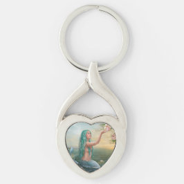 Heart Metal Schlüsselanhänger Mermaid Ariel