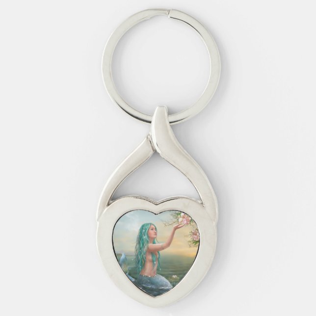 Heart Metal Schlüsselanhänger Mermaid Ariel (Vorderseite)