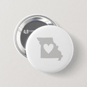 Heart Missouri Shaped Missourian Liebe Adore Gray Button