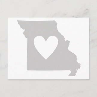 Heart Missouri Staat Silhouette Postkarte