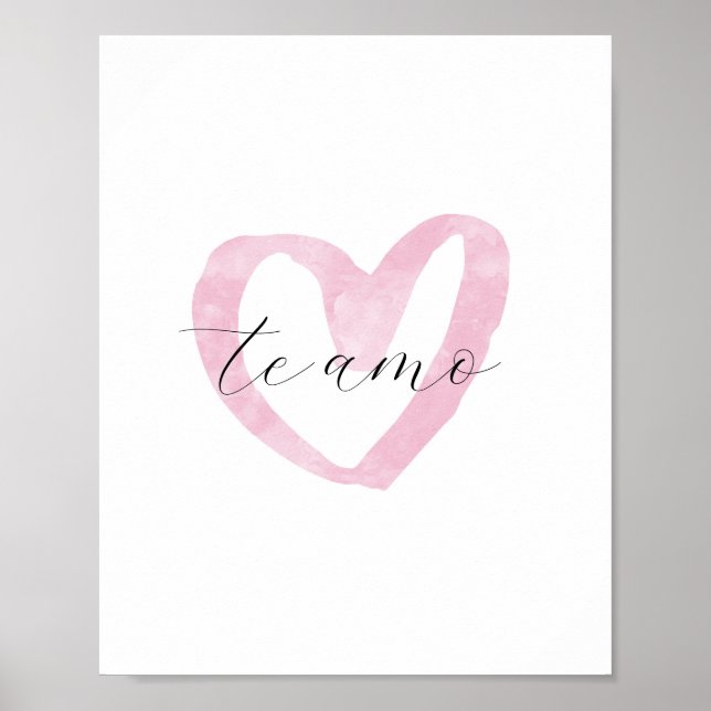 Heart Modern Deco Valentines Gift Poster Art (Vorne)