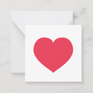 Heart Moderne Liebe Hinweis Rot zeitlos Stationäre Mitteilungskarte