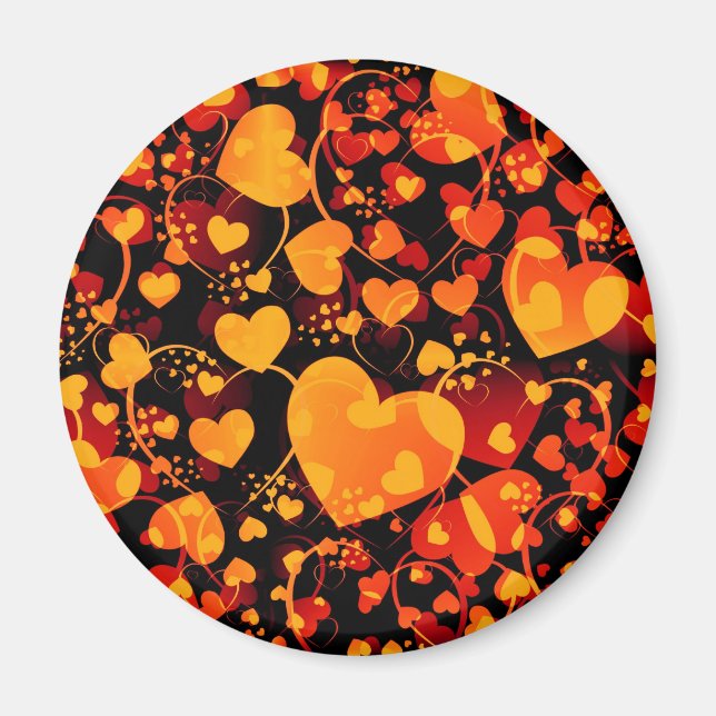 HEART-Muster ART 8 Magnet (Vorne)