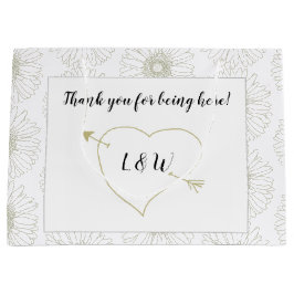 Heart n Daisy Wedding Guest Welcome Bag Große Geschenktüte