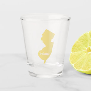 Heart New Jersey Belong Staat Karte Schnapsglas