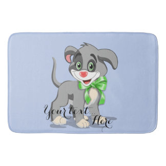 Heart Nose Puppy Cartoon Badematte