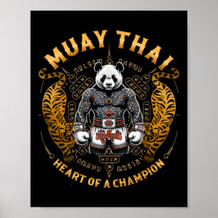 Heart Of A Champion - Kickboxen und Muay Thai Pfan Poster