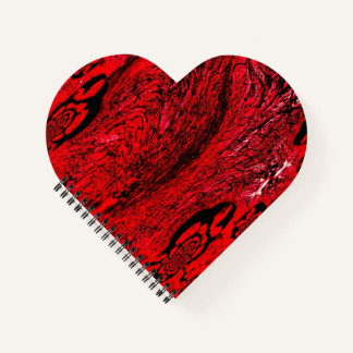 Heart of Chaos – Infinite Red Spiral Notizbuch