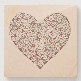 Heart of Flowers Stone Coaster Steinuntersetzer