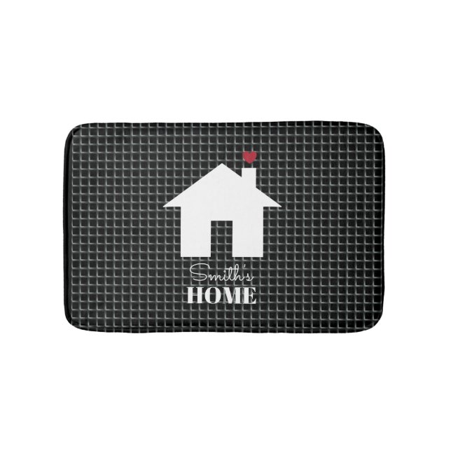 Heart on a House Doormat Badematte (Vorderseite)