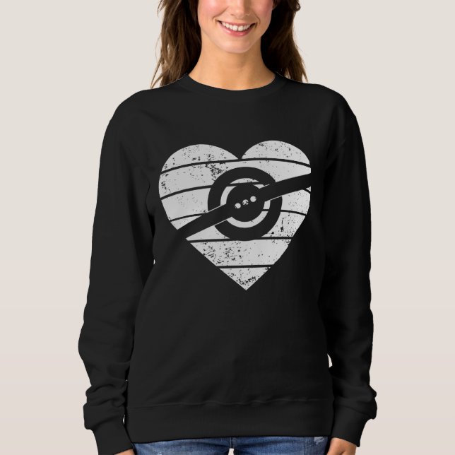 Heart One Wheel Love Electric Skateboard Float Ska Sweatshirt (Vorderseite)