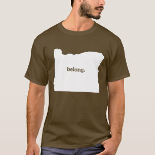 Heart Oregon Belong Staat Karte T-Shirt
