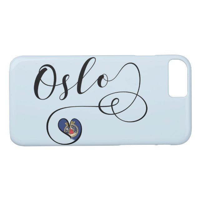 Heart Oslo Handy Case, Norwegen Case-Mate iPhone Hülle (Rückseite (Horizontal))