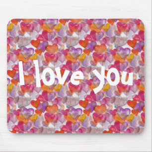 HEART Pattern ART 4 + your text Mousepad