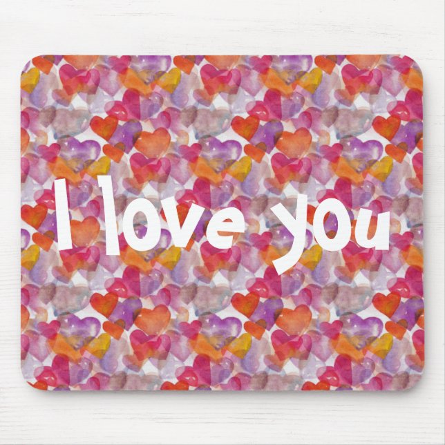 HEART Pattern ART 4 + your text Mousepad (Vorne)