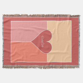 Heart Pattern benutzerdefinierte Monogramm Werfer Decke