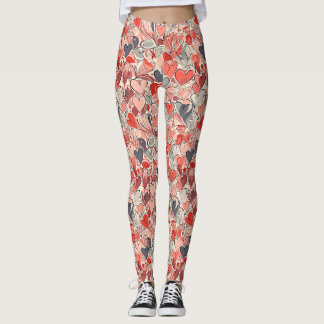 Heart Pattern - Cute and Lovely Valentine's Day Leggings