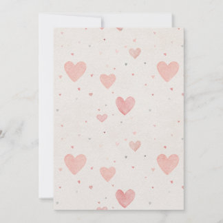Heart Pattern Save the Date Card
