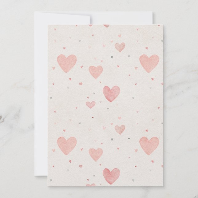 Heart Pattern Save the Date Card (Vorderseite)