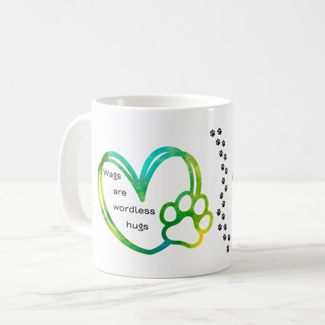 Heart Paw Tasse - Summer Pet Gift (Vorderseite Links)