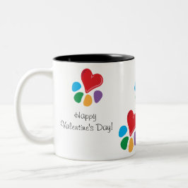 Heart-Paw_ "von einem Tierliebhaber" Zweifarbige Tasse